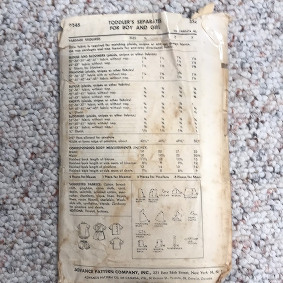 Vintage kids patterns -size 1/2-1 (toddler) - Picture 11 of 13